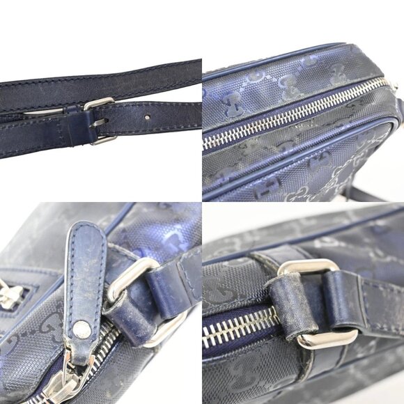 GUCCI Imprime GG Pattern Crossbody Shoulder Bag PVC Leather Purple - Picture 3 of 13